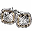 Trendy Metal Square Check Board Diamond Men's Cufflinks