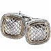 Trendy Metal Square Check Board Diamond Men's Cufflinks