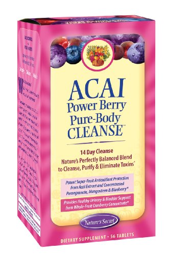 Nature's Secret Acai Power Berry Pure Body Cleanse Tablets, 56-Count Box