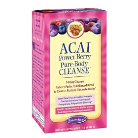 Nature’s Secret Acai Power Berry Pure Body Cleanse Tablets, 56-Count Box