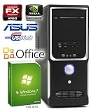 Produkt-Bild: Leiser PC - CSL Sprint A20221 (Hexa) - Multimedia SixCore! PC-System mit AMD FX-Series FX-6100 6x 3300 MHz, 1000GB SATA, 8192MB DDR3, ASUS Mainboard, GeForce GT 430 4096MB, DVD-RW, CardReader, 7.1 Sound, GigLAN, USB 3.0, Windows 7 Home Premium, Office 2010