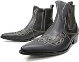 [ASSUMED <strong>RANGE</strong> ] 本革ミドルカット・ウエスタンブーツ AR-50 BLACK