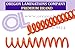 Spiral Binding Coils 8mm (5/16 x 36-inch) 4:1 [pk of 100] Tangerine (PMS 804 C)