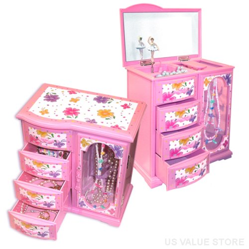 Childrens Toyshop  Toys : Mele Girls Musical Jewelry Box, Ballerina Jewelry Box
