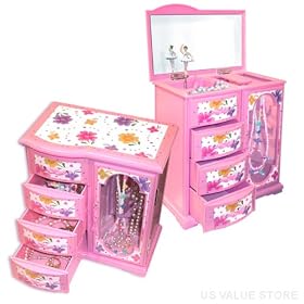 Mele Girls Musical Jewelry Box, Ballerina Jewelry Box