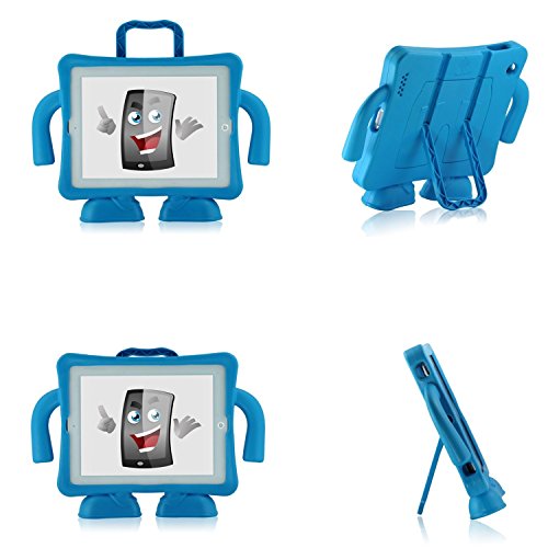Sourcingbay Kids and Child Case Freestanding Case Rainproof Dustproof Shockproof for iPad 2,iPad 3,iPad 4- Blue