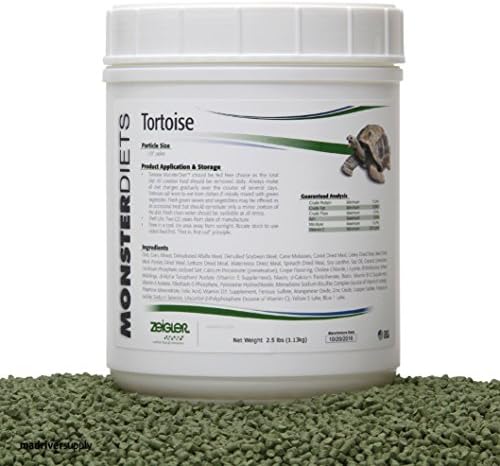 Zeigler Tortoise MonsterDiet, for herbivorous land tortoises such as African Spur Thigh (Sulcatas), Red-Foot, Yellow-Foot, Leopard, Russian, Gopher and Pancake, 2.5 lbs (1.13kg).