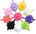 QS Baby Girl's Elastic Headbands Chiffon Hair Flower (10 Pack)