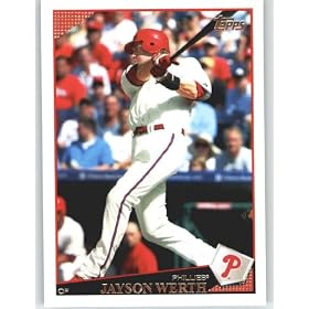 2009 Topps Baseball Card # 557 Jayson Werth Philadelphia Phillies Shipped In Protective Screwdown Display Case! 2009 Topps Baseball Card # 557 Jayson Werth - Philadelphia Phillies - Shipped In Protective Screwdown Display Case!
