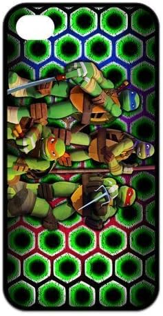 4s Case, iPhone 4 4s Case - Fashion Style New TMNT Teenage Mutant Ninja Turtles Painted Pattern TPU Soft Cover Case for iPhone 4/4s(Black/white)