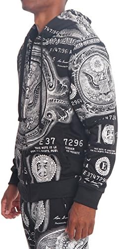 Victorious Big Money Zip Up Hoodie JK502 - BLACK - Medium - H7B