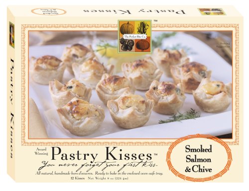The Perfect Bite Co Pastry Kisses- Smoked Salmon & Capers, 12 Count Tray, 8-Ounce Box... by The Perfect Bite Co