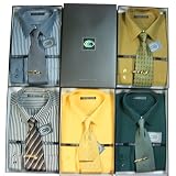 5-lot Eterno Italy Men's Italian Dress Shirt & Tie Sets - Neck Size 14. 5 - (E56145)