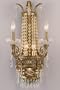 Paris Flea Crystal Wall Sconce, 24.5"Hx12.5"W, AGED BRONZE