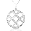 1/3ctw Diamond Criss Cross Designer Style Pendant (HI/I1) set in 14k White Gold