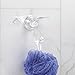 mDesign Power Lock Suction Set of 2 Plastic Suction Cup Hooks, Loofah Suction Hook, Suction Razor Holder for Bathroom Shower - Pack of 3, Clear