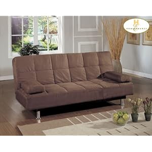 Home Elegance 4787br Brown Microfiber Futon