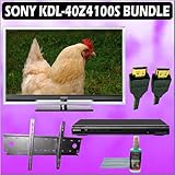Sony Bravia Z-Series KDL-40Z4100/S 40-inch 1080P 120HZ LCD HDTV (Silver) + Sony DVD Player w/ Wall M