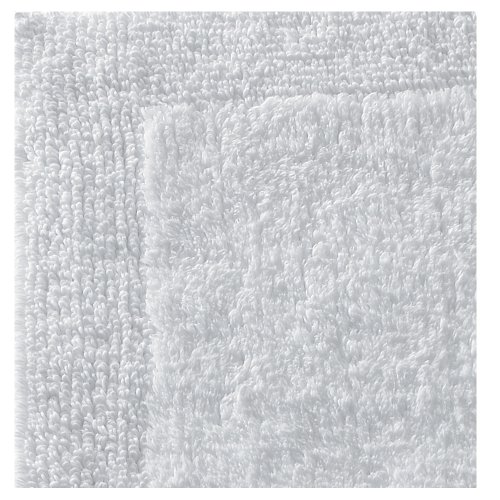 Regence Home Reversible Cotton Bath Rug, 20 by 33-Inch, White