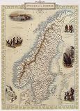 1800's SWEDEN AND NORWAY STOCKHOLM MAP VINTAGE POSTER REPRO