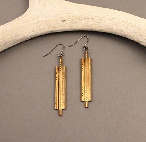 Sanctuary brass native deco earrings