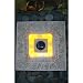 13 inch solar stepping stone in square and whitewash color