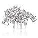 EVER FAITH Bridal Hair Comb Flower Cluster Clear Austrian Crystal