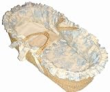 Blue Toile Moses Basket