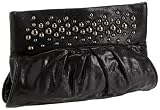 Treesje Penn Clutch,Black Shine,one size