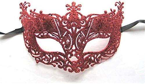 Princess Girl Hollow Fox Masquerade Half Face Mask Party Dance Mysterious Cover Red