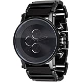 Vestal Plexi Acetate High Frequency Collection Casual Wear Watches w/ Free B&F Heart Sticker Bundle – Black/Black/Black/Minimalist / One Size Fits All
