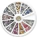 1800 Round, Star and Oval Nail Art Craft Rhinestones Wheel Kit