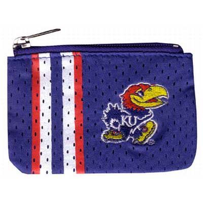 NCAA Kansas Jayhawks Ladies Athletic Mesh Coin Purse