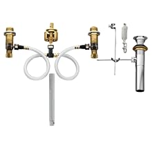 Moen T4570CP-9000 Monticello Two-Handle Low Arc Bathroom Faucet Trim Kit with Valve, Chrome and Polished Brass