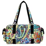 Surfside Beach Large Barrel Bag- Crazy Paizley