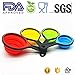 Home Kitty Portable Collapsible Silicone Measuring Cups & Spoons, 8 Pieces Set Folding , For Travel,Pet Supplies of outdoor,Long Trip,Camping,4 sizes