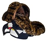 Missy Mink with Brown Trim Canopy INFANT CAR SEAT COVER