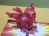 Bakugan New Vestroia Bakuneon LOOSE Single Figure Pyrus (Red) TRANSLUCENT Foxbat