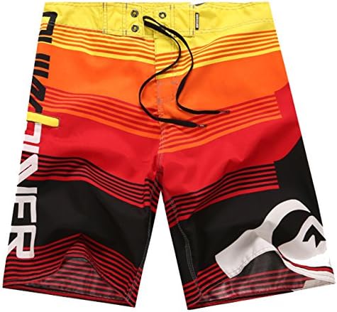 Wingler Men's PFG Offshore Board Shorts Blue/Red A13 (Waist:34 Inch, Red)