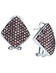 1.90CTW COGNAC DIAMOND LADIES FASHION EARRING