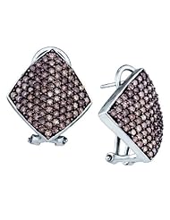 1.90CTW COGNAC DIAMOND LADIES FASHION EARRING