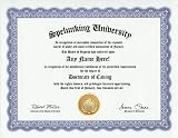 Caving Caves Spelunking Degree: Custom Gag Diploma Doctorate Certificate (Funny Customized Joke Gift - Novelty Item)