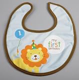Sweet Safari Blue 1st Birthday Bib Party Supplies