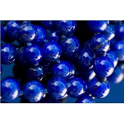 25" Lapis Lazuli Intentional Necklace- 14K Gold Box Clasp