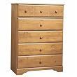 South Shore 3432035 Little Treasures Collection 5-Drawer Chest, Country Pine