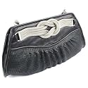 Whiting&Davis -- *Mesh Knot Clutch Matte Black 1 4002 -- Handbags