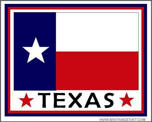 Flag of Texas Car Bumper Sticker