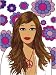 Brown Haired Girl With Peace Necklace by Santiago Poveda. Size 12.00 inches width by ...