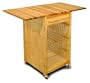 Catskill Craftsmen Contemporary Basket Cart with Two Drop Leaves