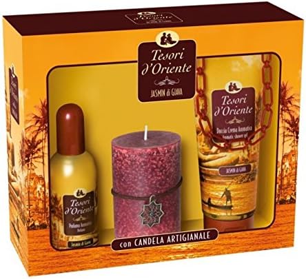Tesori d'Oriente: "Jasmin Di Giava" ("Jasmin of Java") Set (Perfume, Shower Cream + 1 Handcrafted Candle) [ Italian Import ]